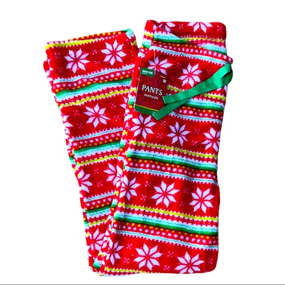 Amscan | Women’s Holiday Sleep/Lounge Pant | Red, White & Green | Small/Medium - Picture 1 of 2